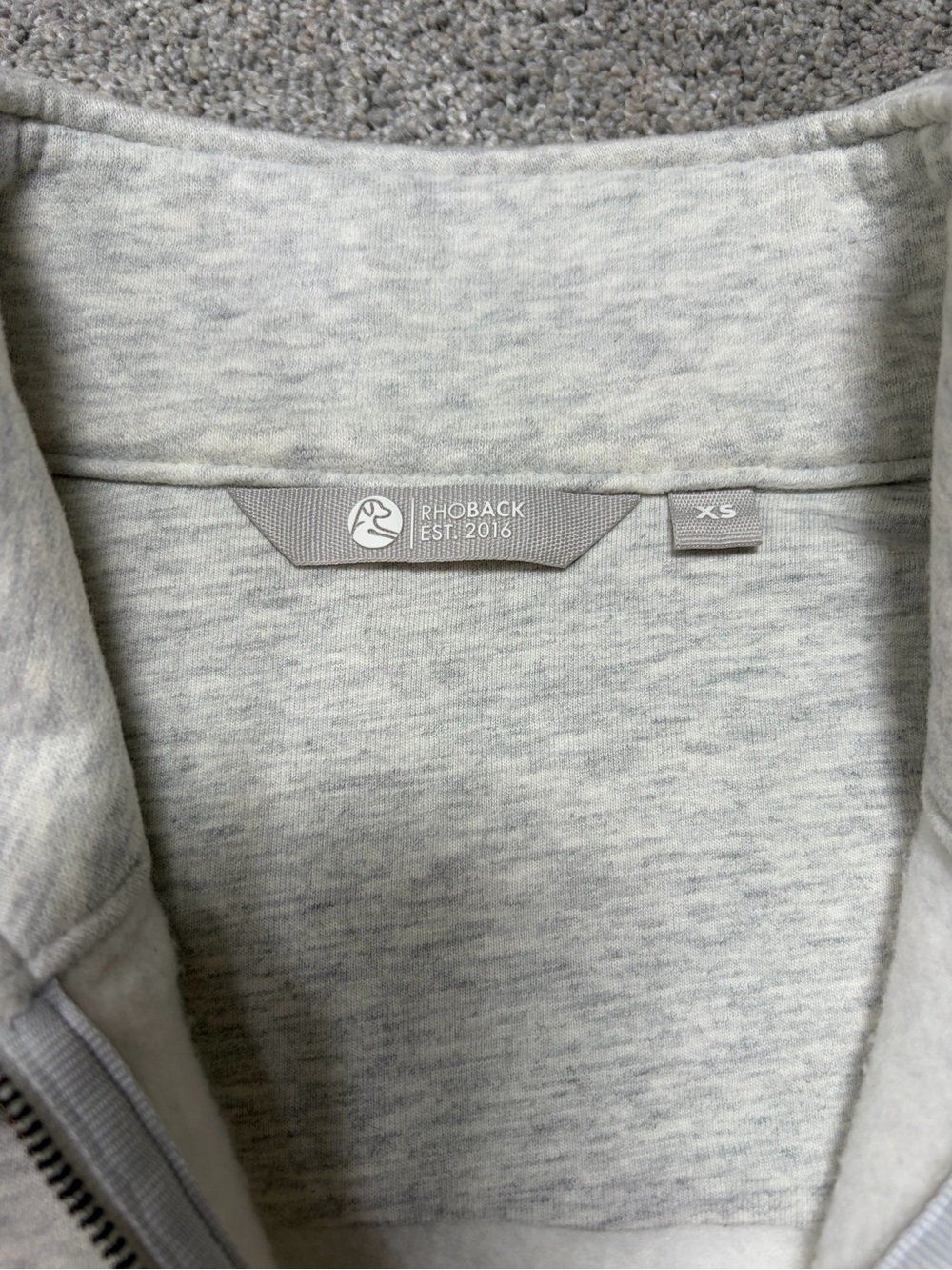 Rhoback Serenity Collegiate Half Zip - Light Gray Notre Dame - Picture 3 of 9